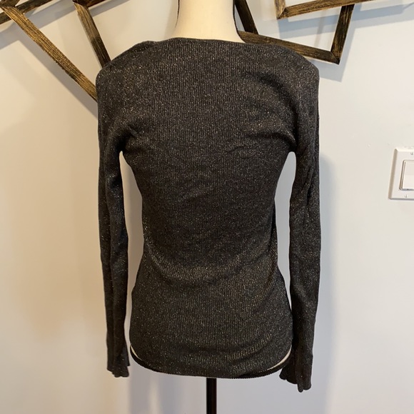 Express Gray & Silver Ribbed Sweater - Picture 3 of 3